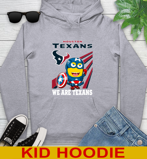 NFL Football Houston Texans Captain America Marvel Avengers Minion Shirt Youth Hoodie 6