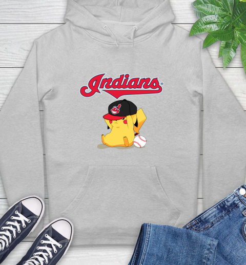 MLB Pikachu Baseball Sports Cleveland Indians Hoodie 6