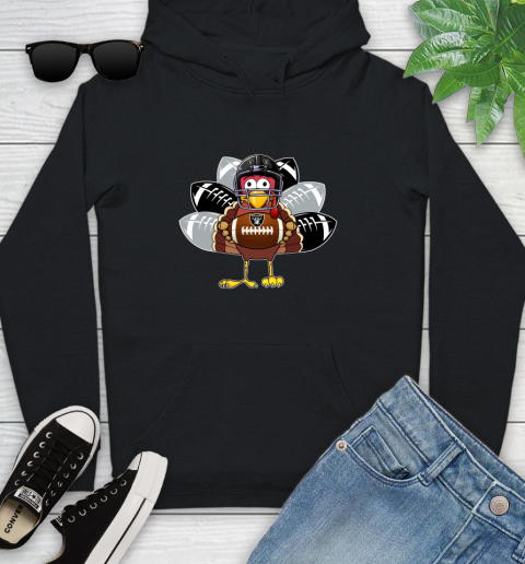 Oakland Raiders Turkey Thanksgiving Day Youth Hoodie 2