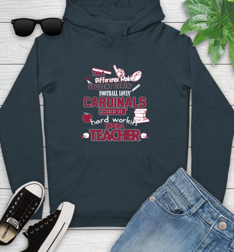 Arizona Cardinals NFL I'm A Difference Making Student Caring Football Loving Kinda Teacher Youth Hoodie 10