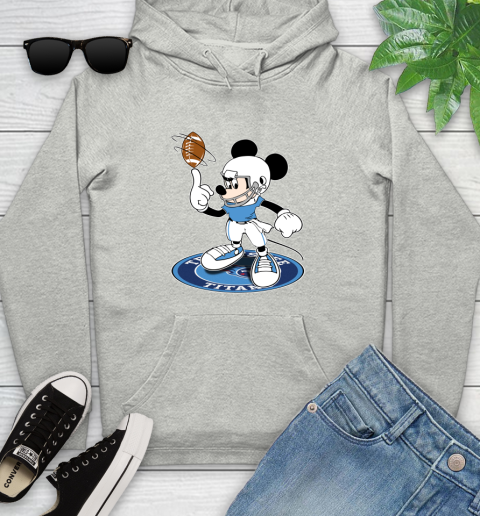 NFL Football Tennessee Titans Cheerful Mickey Disney Shirt Youth Hoodie 2