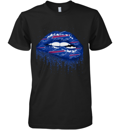 Biting Glossy Lips Sexy Buffalo Bills NFL Football Premium Men's T-Shirt