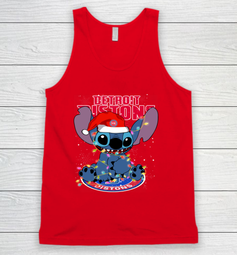 Detroit Pistons NBA noel stitch Basketball Christmas Tank Top 3