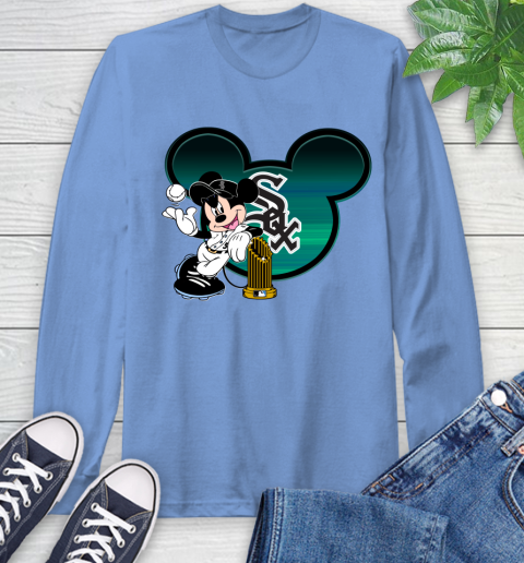 MLB Chicago White Sox The Commissioner's Trophy Mickey Mouse Disney Long Sleeve T-Shirt 11