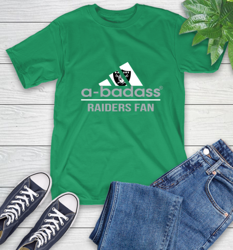 Oakland Raiders NFL Football A Badass Adidas Adoring Fan Sports T-Shirt 7