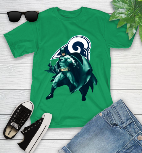 NFL Batman Football Sports Los Angeles Rams Youth T-Shirt 6