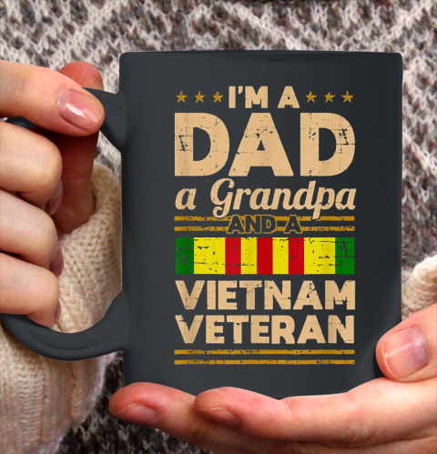 Grandpa Funny Gift Apparel  Dad Grandpa Vietnam Veteran Vintage Men's Gift Ceramic Mug 11oz