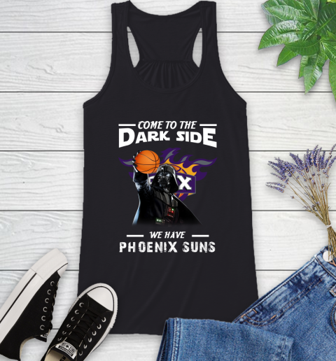 NBA Come To The Dark Side We Have Phoenix Suns Star Wars Darth Vader Basketball Racerback Tank