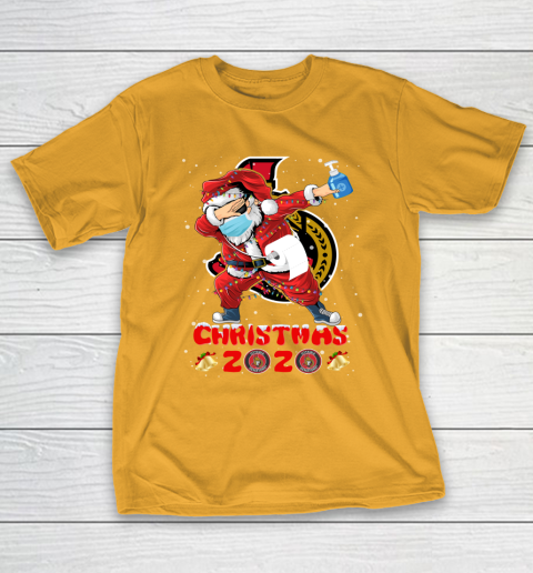 Ottawa Senators Funny Santa Claus Dabbing Christmas 2020 NHL T-Shirt 2