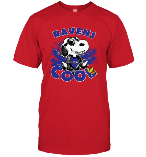 fyxp baltimore ravens snoopy joe cool were awesome shirt jersey t shirt 60 front red
