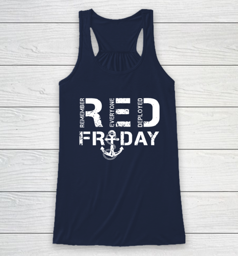 On Fridays We Wear Red Friday Military Navy Soldiers Racerback Tank 8