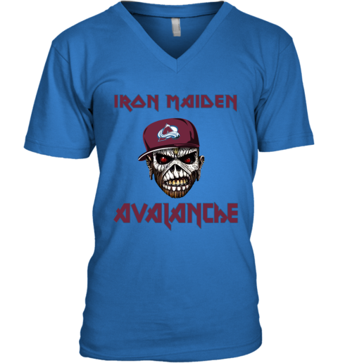 Iron maiden skeleton colorado avalanche player hockey shirt