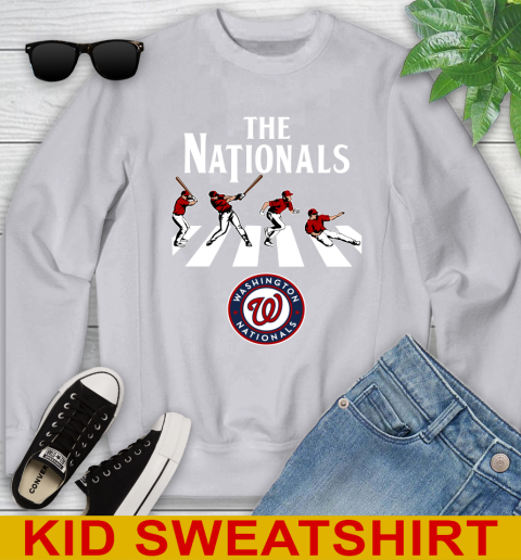 MLB Baseball Washington Nationals The Beatles Rock Band Shirt Youth Sweatshirt 3