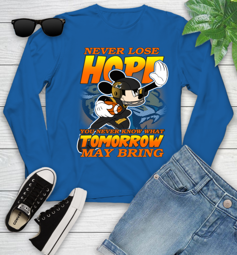 Jacksonville Jaguars NFL Football Mickey Disney Never Lose Hope Youth Long Sleeve 11 Jacksonville Jaguars NFL Football Mickey Disney Never Lose Hope Youth Long Sleeve - Image 11