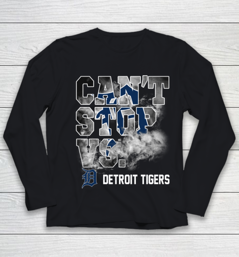 MLB Detroit Tigers Baseball Can't Stop Vs Detroit Tigers Youth Long Sleeve