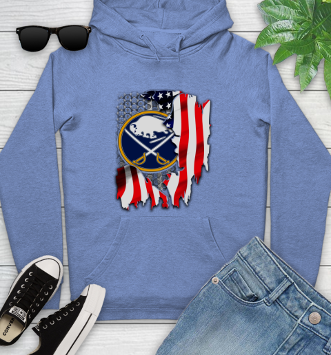 Buffalo Sabres NHL Hockey American Flag Youth Hoodie 13