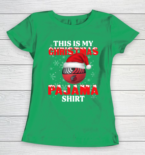 Portland Trail Blazers This Is My Christmas Pajama Shirt NBA Women's T-Shirt 5