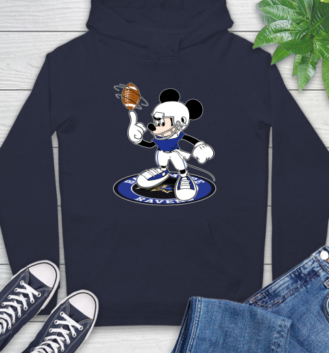 NFL Football Baltimore Ravens Cheerful Mickey Disney Shirt Hoodie 4