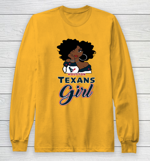 Houston Texans Girl NFL Long Sleeve T-Shirt 3