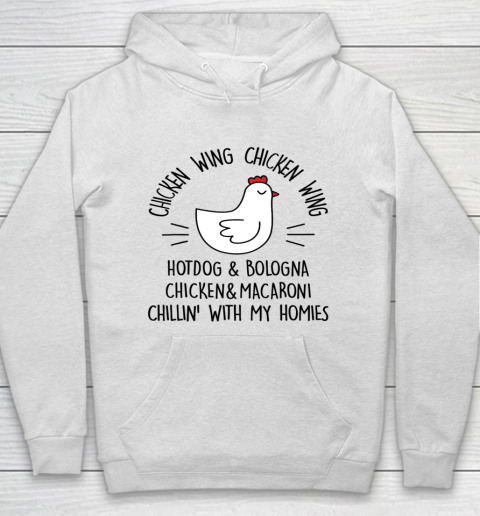 Viral Chicken Wing Chicken Wing Hot Dog Bologna Song Lyric Hoodie