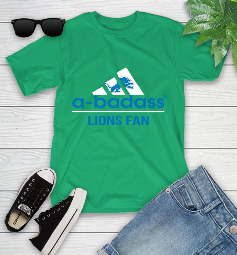 Detroit Lions NFL Football A Badass Adidas Adoring Fan Sports Youth T-Shirt 8
