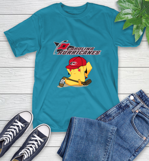 NHL Pikachu Hockey Sports Carolina Hurricanes T-Shirt 8