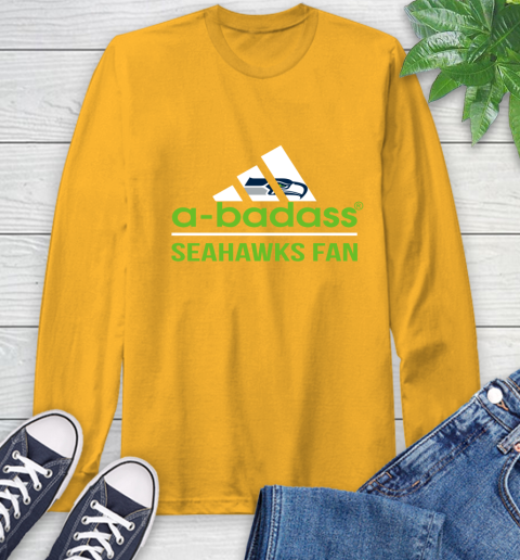 Seattle Seahawks NFL Football A Badass Adidas Adoring Fan Sports Long Sleeve T-Shirt 2
