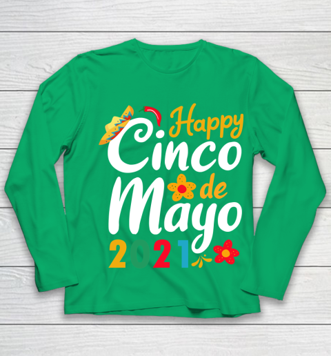 Happy Cinco de Mayo 2021 Mexico Youth Long Sleeve 4