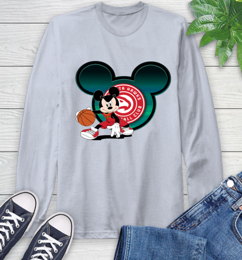 NBA Atlanta Hawks Mickey Mouse Disney Basketball Long Sleeve T-Shirt 6