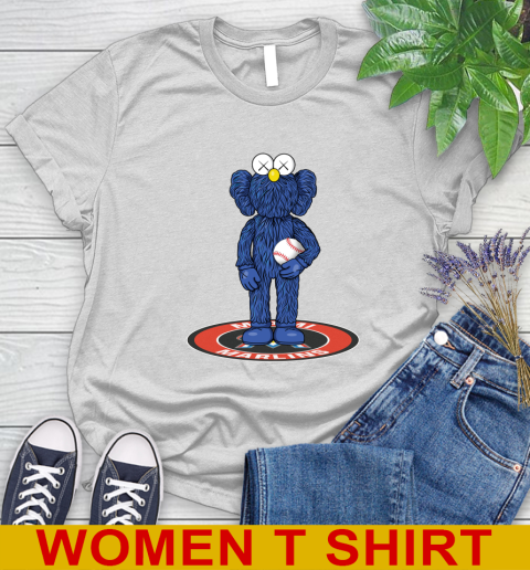 MLB Baseball Miami Marlins Kaws Bff Blue Figure Shirt Women's T-Shirt