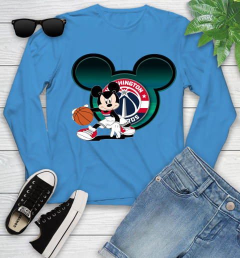 NBA Washington Wizards Mickey Mouse Disney Basketball Youth Long Sleeve 7