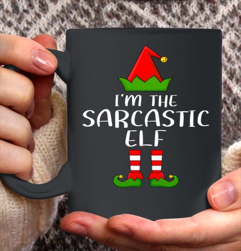 Funny Family Christmas Shirts I'm The Sarcastic Elf Christmas Ceramic Mug 11oz