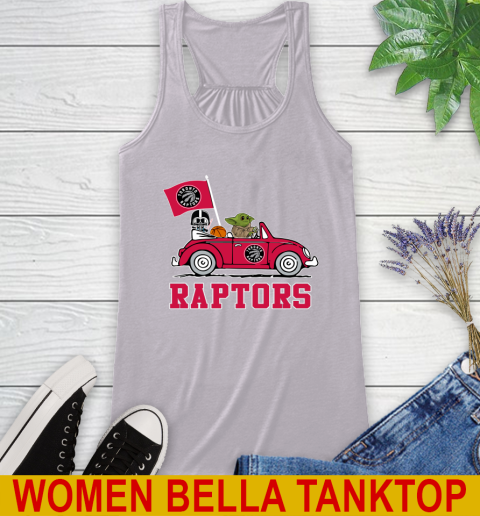 NBA Basketball Toronto Raptors Darth Vader Baby Yoda Driving Star Wars Shirt Racerback Tank 5