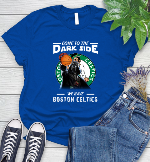 NBA Come To The Dark Side We Have Boston Celtics Star Wars Darth Vader Basketball Women's T-Shirt 12