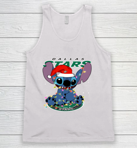 Dallas Stars NHL Hockey noel stitch Christmas Tank Top