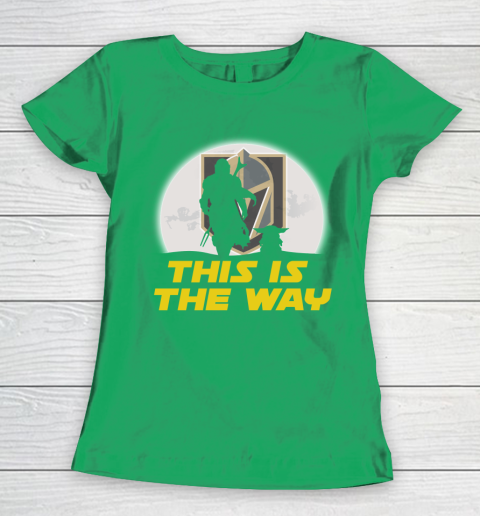 Vegas Golden Knights NHL Ice Hockey Star Wars Yoda And Mandalorian This Is The Way Women's T-Shirt 5