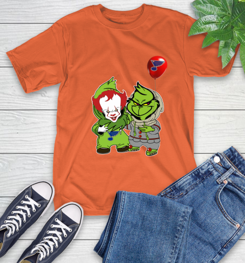 St Louis Blues Baby Pennywise Grinch Christmas Nhl Hockey T Shirt