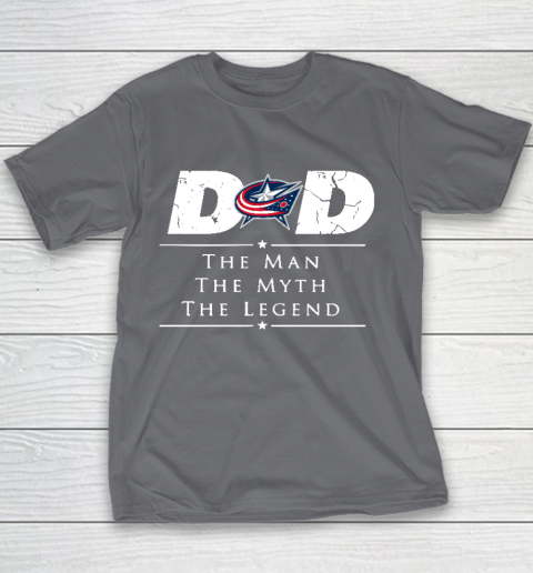 Columbus Blue Jackets NHL Ice Hockey Dad The Man The Myth The Legend Youth T-Shirt 5