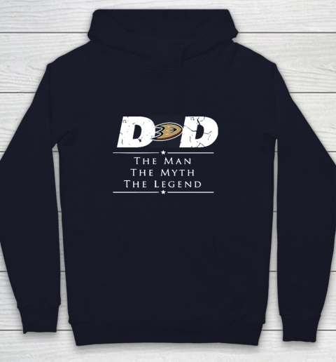 Anaheim Ducks NHL Ice Hockey Dad The Man The Myth The Legend Youth Hoodie 2