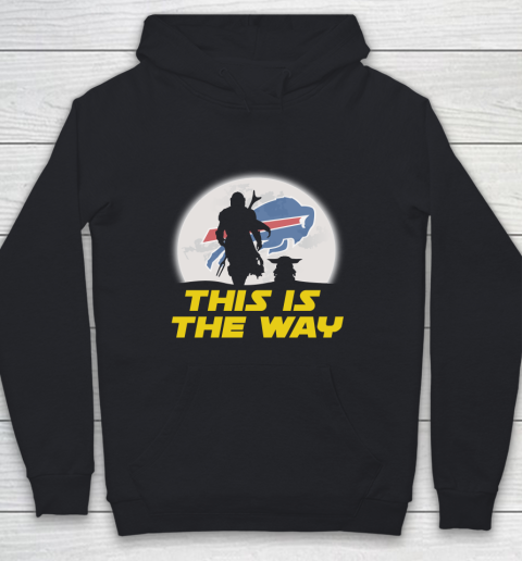 Buffalo Bills NFL Football Star Wars Yoda And Mandalorian This Is The Way Youth Hoodie