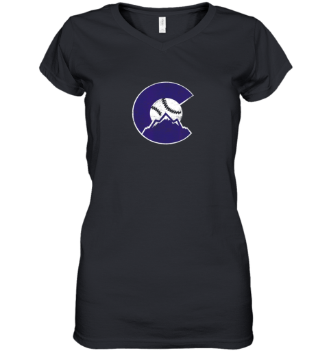New Colorado Rocky Mountain Baseball Sports Team Women's V-Neck T-Shirt