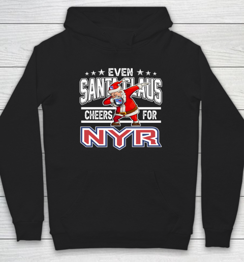 New York Rangers Even Santa Claus Cheers For Christmas NHL Hoodie