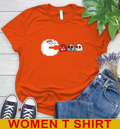 Denver Broncos NFL Football Pac Man Champion Women's T-Shirt 4