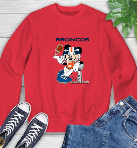 NFL Denver Broncos Mickey Mouse Disney Super Bowl Football T Shirt Sweatshirt 10