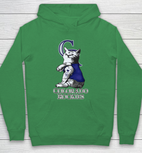 MLB Baseball My Cat Loves Colorado Rockies Hoodie 5
