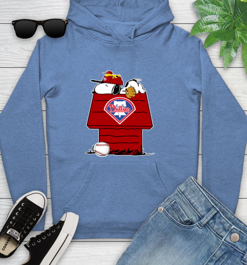 MLB Philadelphia Phillies Snoopy Woodstock The Peanuts Movie Baseball T Shirt_000 Youth Hoodie 12