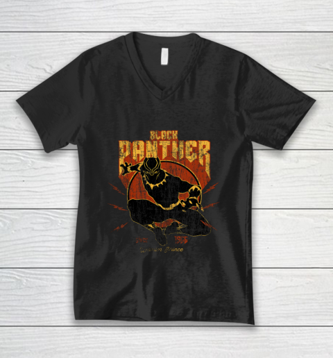 Marvel Black Panther Action Since 1966 Retro Vintage V-Neck T-Shirt