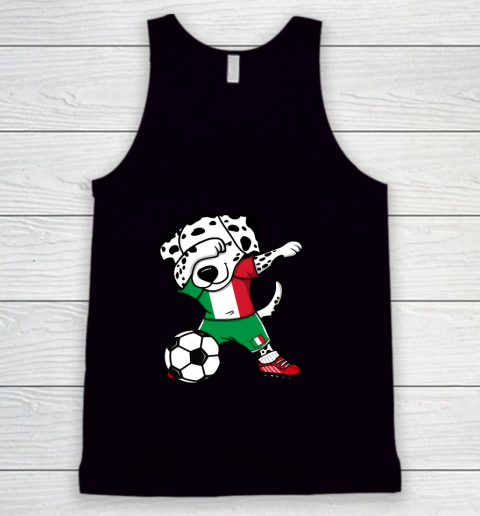 Dabbing Dalmatian Italy Soccer Fans Jersey Italian Football Tank Top