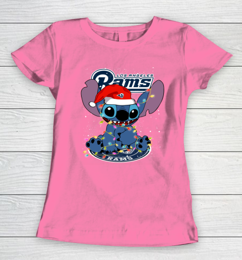 Los Angeles Rams NFL Football noel stitch Christmas Women's T-Shirt 9