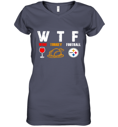 Pittsburgh Steelers Turkey Thanksgiving Day Women's V-Neck T-Shirt